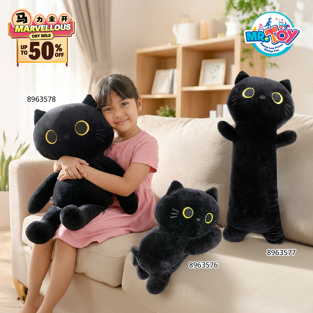 Black Kitten Plush Toy (30cm / 70cm)  8963576-3578 - From RM20.90