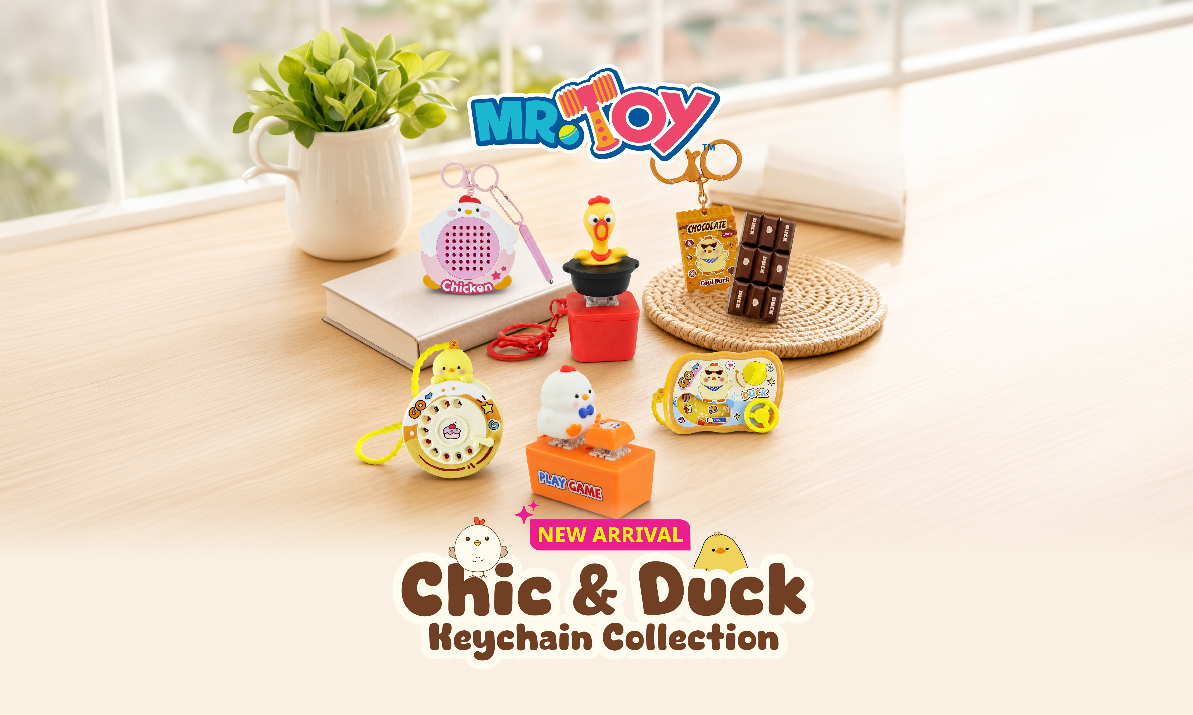 Mr Toy Chick & Duck Keychain