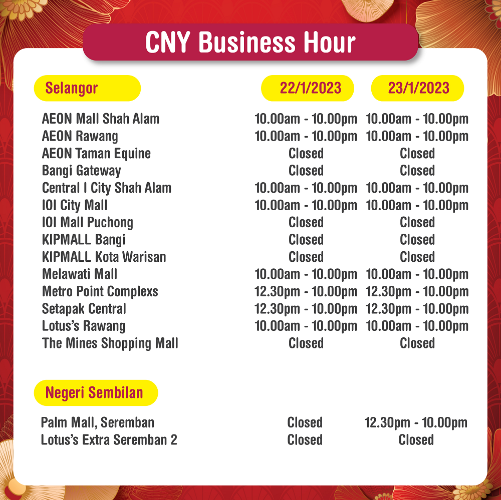 CNY Closure Notice 2023-03