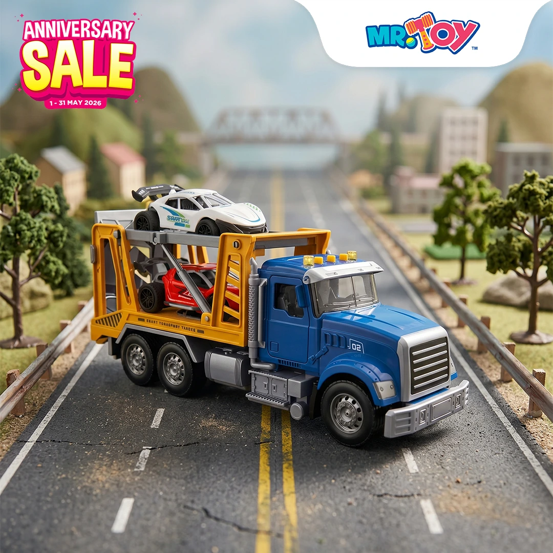 Double Decker Truck with 2 Cars 