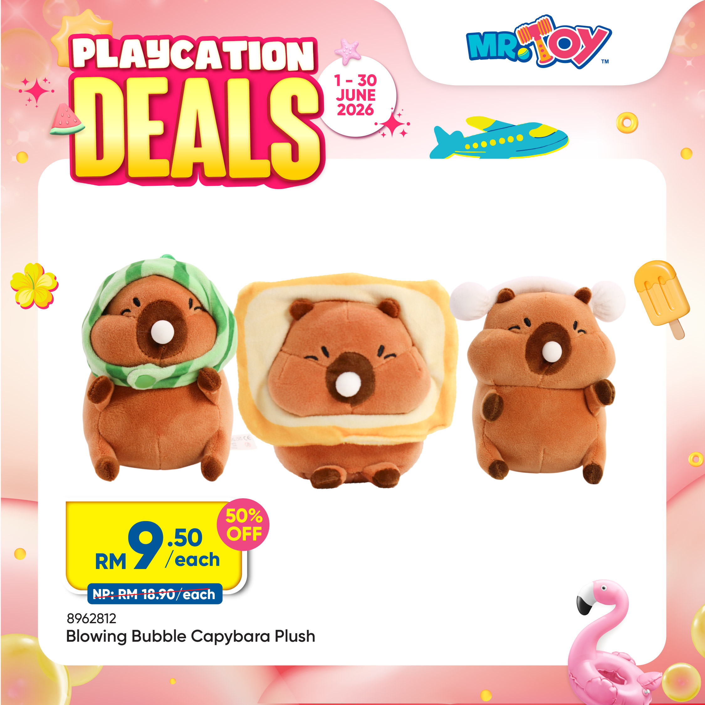 Blowing Bubble Capybara Plush